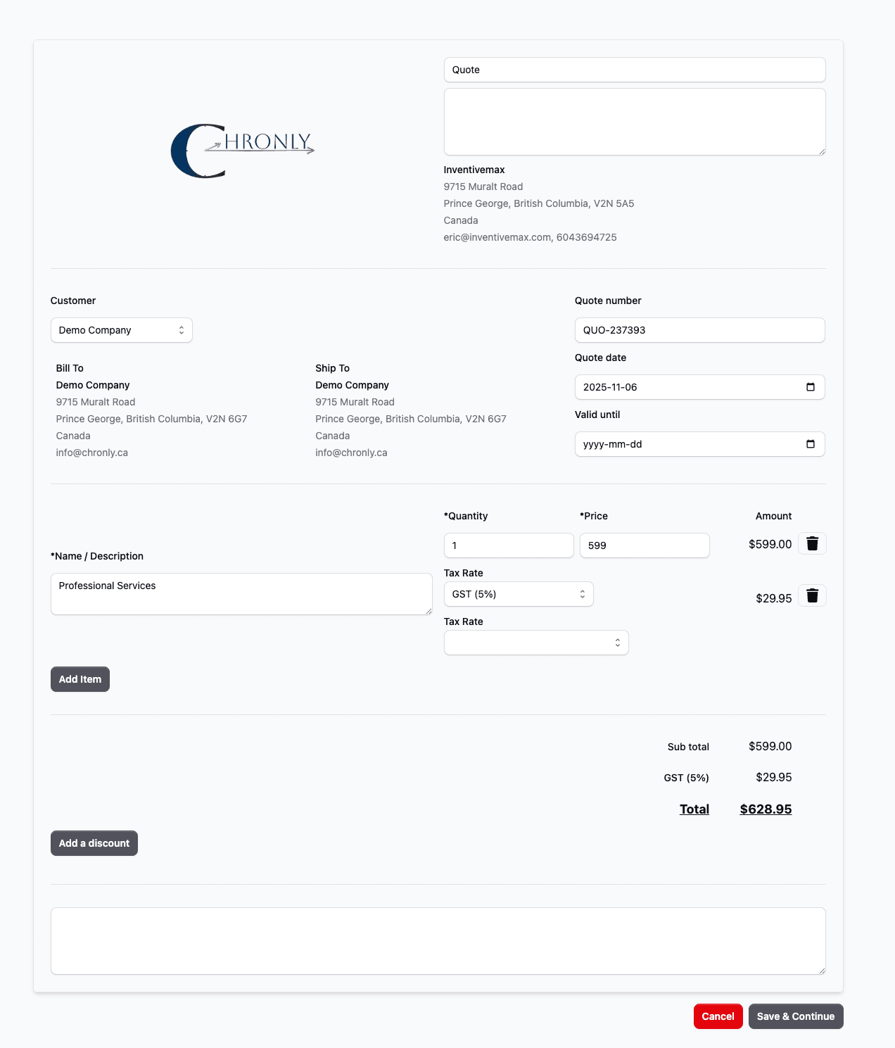 Create Quotes & Invoices with Ease