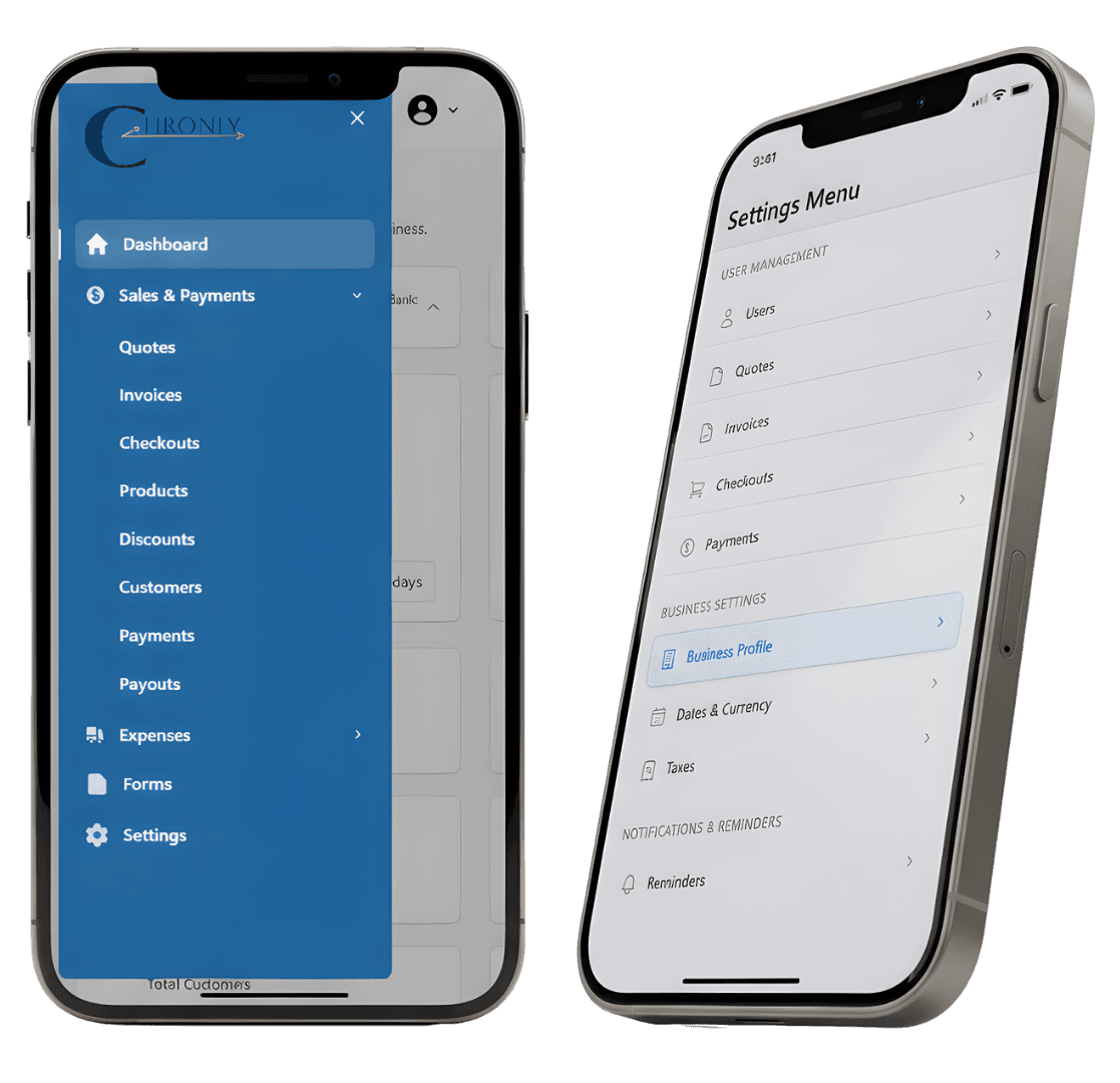 Chronly mobile app interface
